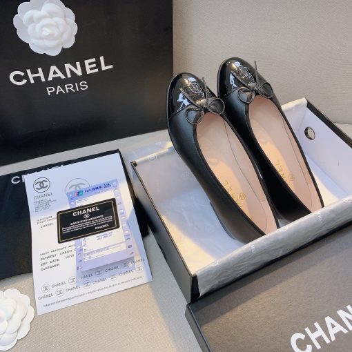 Chanel Flat Black Sandals G02819 Y01552 94305 - Image 8