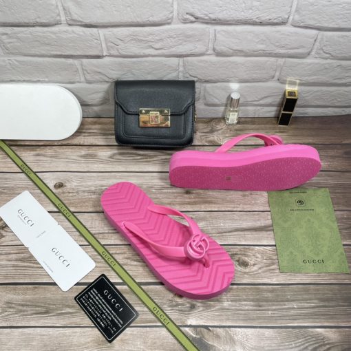 Gucci Women's Chevron Thong Pink ?655463 J8710 5609 - Image 2