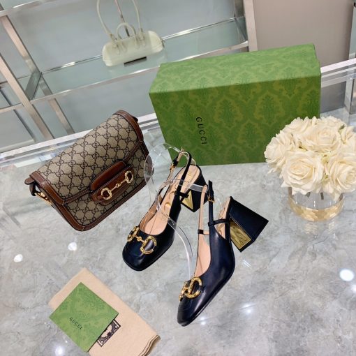 Gucci Women's Mid Heel Slingback With Horsebit Black 643892 C9D00 1000 - Image 5