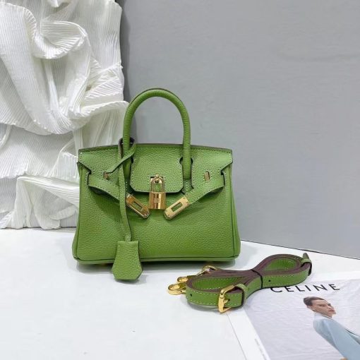 HERMES BIRKIN MINI GOLD HARDWARE EPSOM LIGHT GREEN 20CM - Image 2