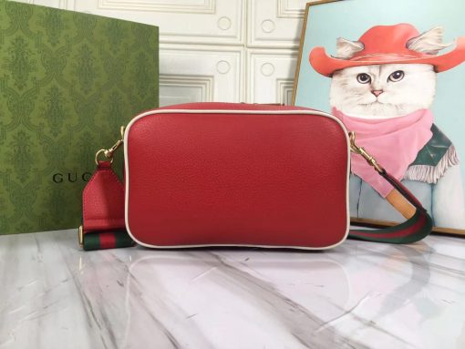 Gucci X Adidas Small Shoulder Bag Red 24.5Cm 702427 U3Zct 6563 - Image 4