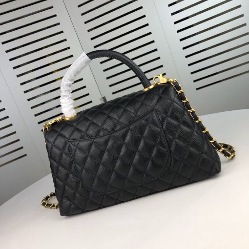 Chanel Medium Coco Flap Bag With Top Handle 26Cm - Image 4