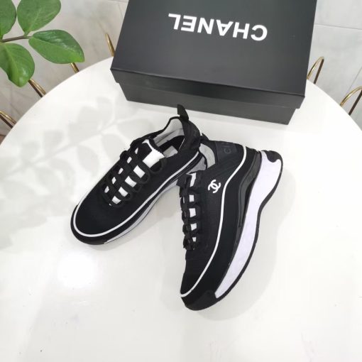 Chanel Women's Suede Sneaker Black G39072 Y55826 K4284 - Image 5