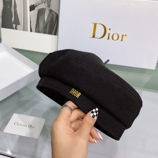 Dior Cotton Drill Beret Black - Image 7
