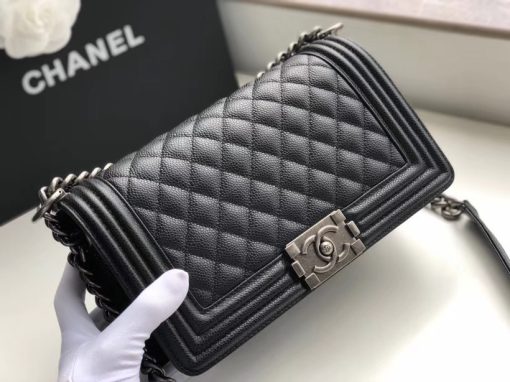 Chanel Boy Handbag Black A67086 - Image 2