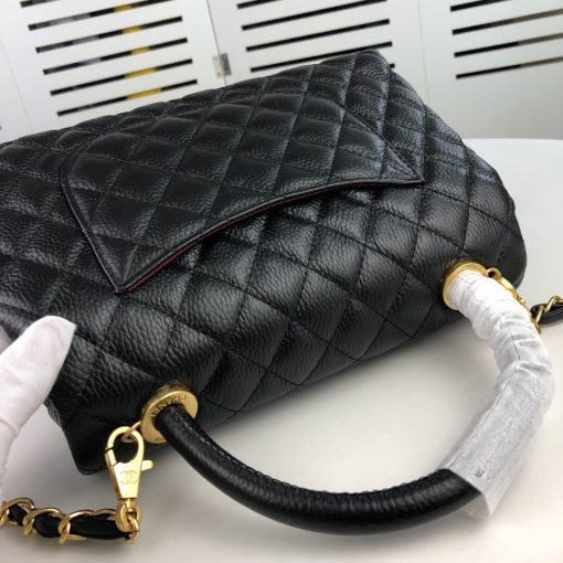 Chanel Medium Coco Flap Bag With Top Handle 26Cm - Image 7