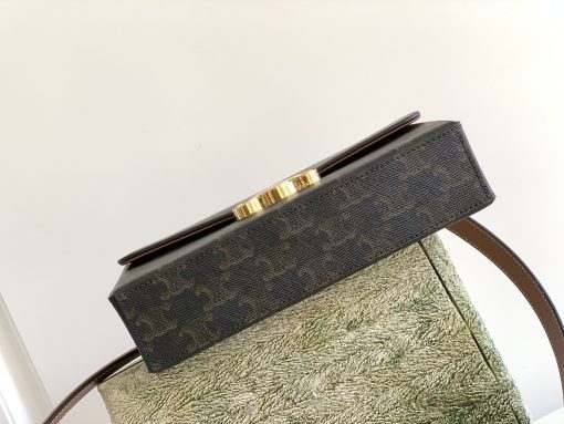 Celine Box Triomphe In Triomphe Canvas And Calfskin Tan 199992Cuz04Lu - Image 8