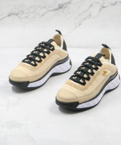 Chanel Logo Low Top Sneakers Ivory G35617