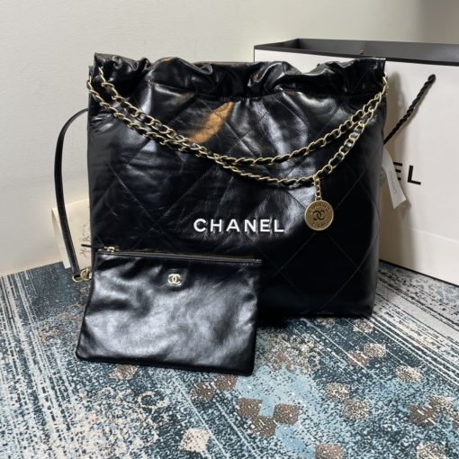 Chanel 22 Handbag Black As3261 - Image 6
