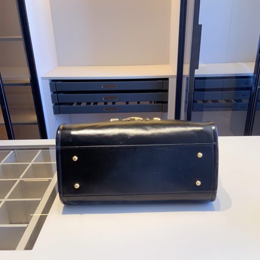 Chanel Deauville Large Shopping Bag Calfskin Leather Black 38Cm - Image 6