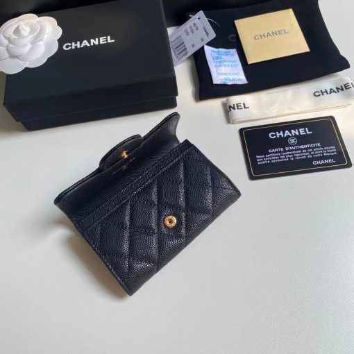 Chanel Classic Card Holder Wallet Black Ap0214 - Image 5