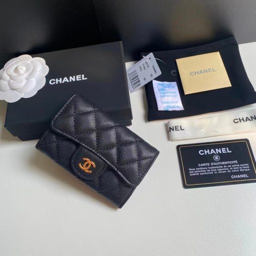 Chanel Classic Card Holder Wallet Black Ap0214 - Image 4