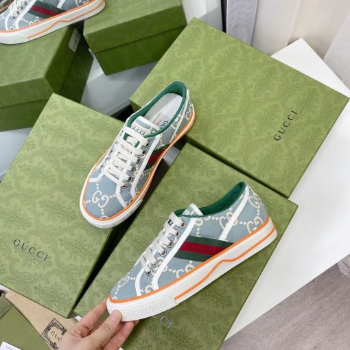 Gucci Women's Tennis 1977 Sneaker Light Blue 606110 H0G10 3460 - Image 8