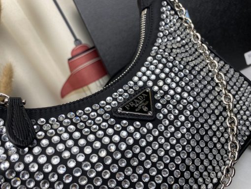 Prada Re-Edition 2005 Satin Bag With Crystals 1Bh2042Awlf0T7Ovv9L - Image 8