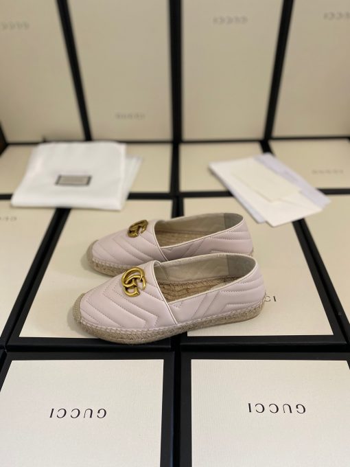 Gucci Leather Espadrille With Double G White 551890 Bko00 1000 - Image 8