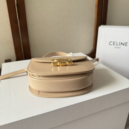 Celine Mini Besace Clea In Shiny Calfskin Nude 15Cm 10L063Etz 03Nd - Image 6