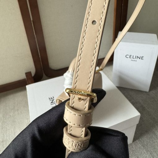 Celine Mini Besace Clea In Shiny Calfskin Nude 15Cm 10L063Etz 03Nd - Image 5