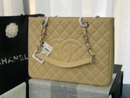 Chanel Bolsa Grand Tote Beige 33Cm - Image 4
