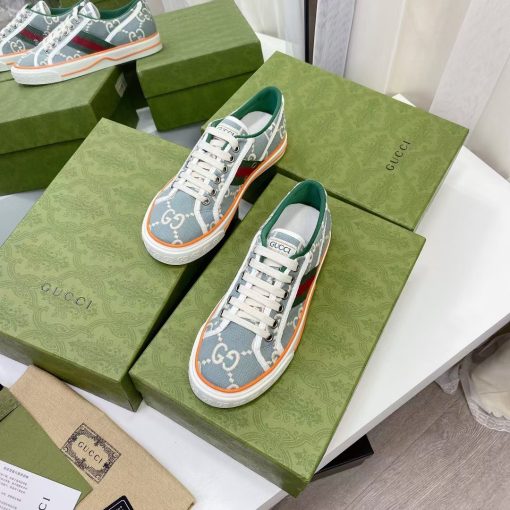 Gucci Women's Tennis 1977 Sneaker Light Blue 606110 H0G10 3460 - Image 9