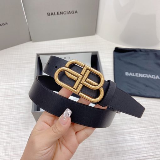 Salvatore Ferragamo Gancini Black Leather Belt With Gold Metal Buckle - 90 Eu 105 Cm - Image 2