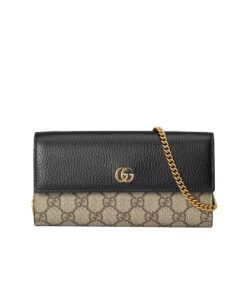 Gucci Gg Marmont Wallet With Chain Beige 19Cm 546585 17Wag 1283