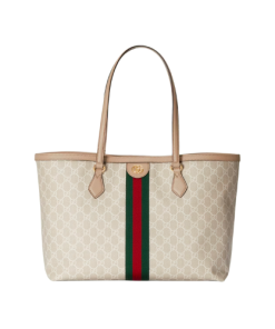 Gucci Ophidia Medium Tote With Web Beige 631685 Uulag 9682