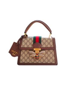 Gucci Queen Margaret Gg Small Top Handle Bag Brown 25.5Cm