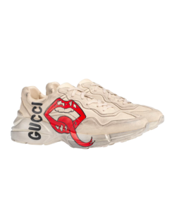 Gucci Women's Rhyton Sneaker With Mouth Print 552089 A9L00 9522