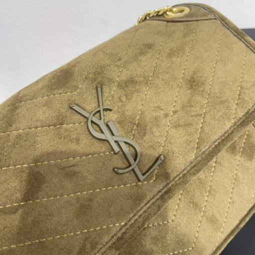 Saint Laurent Niki Baby Chain Bag In Suede Dark Brown - Image 7