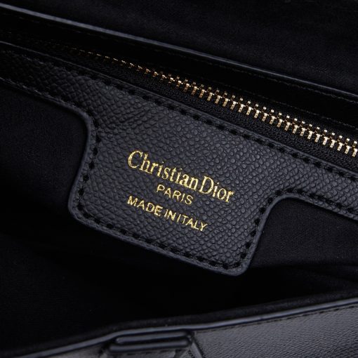 Dior Saddle Bag Large Black Grained Calfskin - Image 9