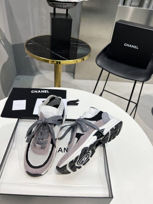 Chanel Low Top Trainer Sneakers Purple G38750 - Image 2