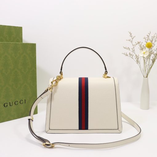 Gucci Ophidia Small Top Handle Bag With Web 25Cm White - Image 2