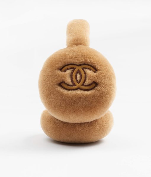 Chanel Shearling Lambskin Beige Earmuffs - Image 2