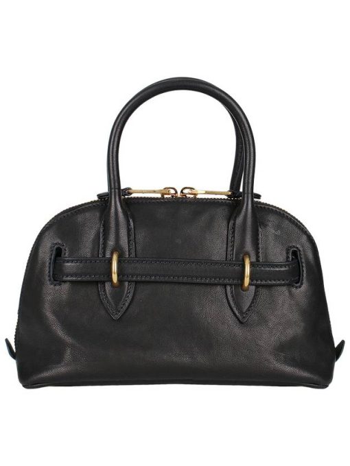 Miu Miu Embossed Logo Adventure Nappa Leather Tote Bag Black - Image 3