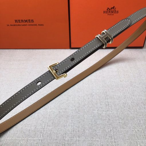 Hermes Leather Belts Pop H Grey 15mm - Image 2