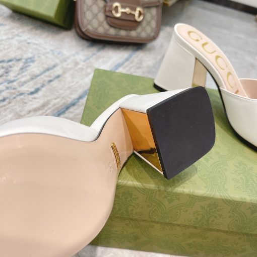 Gucci Women's Slide Sandal With Horsebit White 655412 Bko00 9022 - Image 2