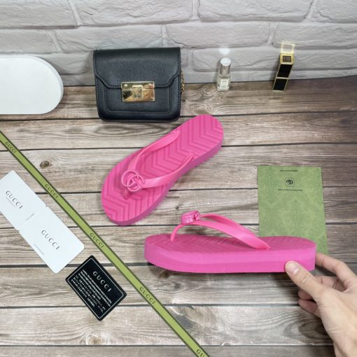 Gucci Women's Chevron Thong Pink ?655463 J8710 5609 - Image 8