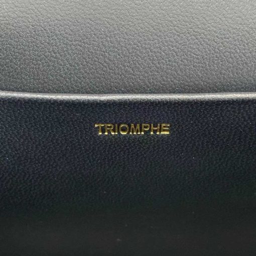 Celine Chain Box Triomphe Bag In Shiny Calfskin Black 197993Bf438No - Image 10