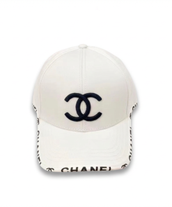 Chanel Cotton Baseball Cap White