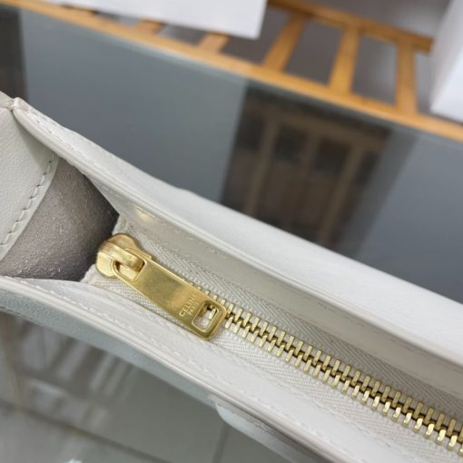 Celine Cuir Triomphe Bags In Smooth Calfskin White 198153 - Image 9