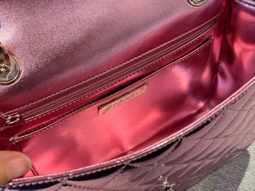 Chanel Mini Flap Bag & Star Coin Purse Pink Mirror Calfskin/Metallic Calfskin Light Gold Hardware - Image 6