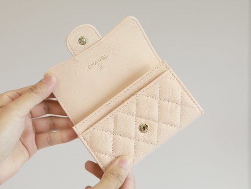 Chanel Classic Card Holder Wallet Beige Ap0214 - Image 5