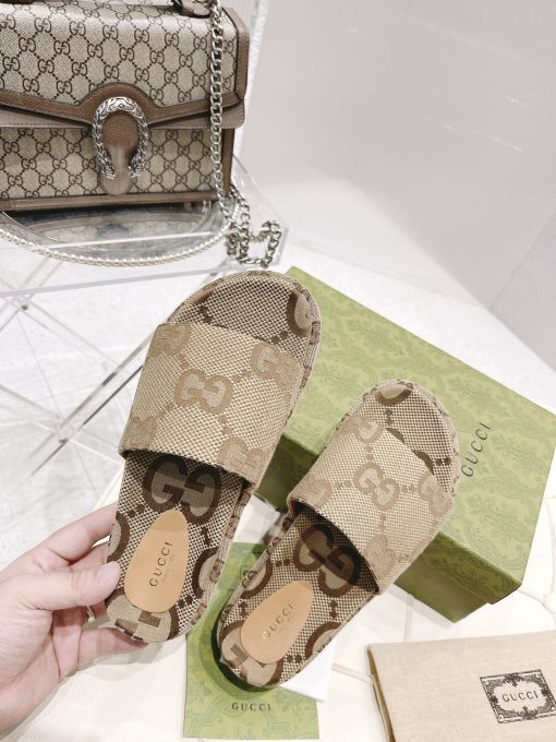 Gucci Women's Platform Slide Sandal Camel 623212 Uko00 2580 - Image 8