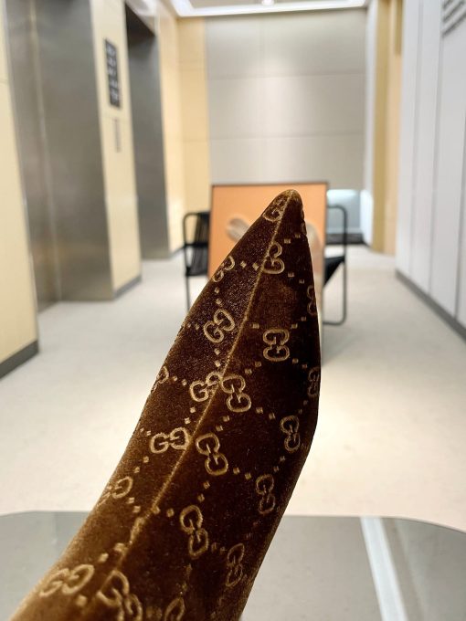 Dior Women's Gg Knee-High Boot Brown - Image 5