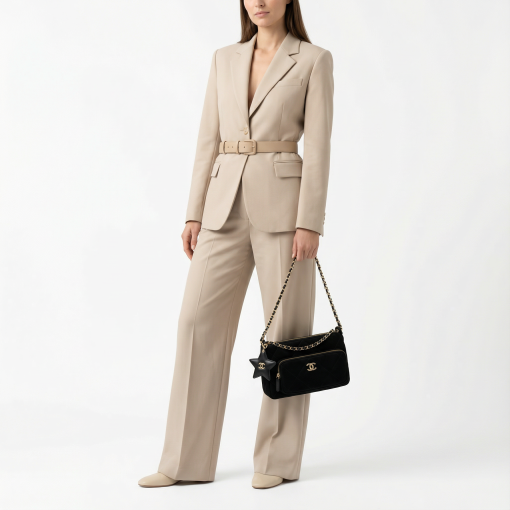 Chanel Velvet Effect Nylon Bag - Image 2