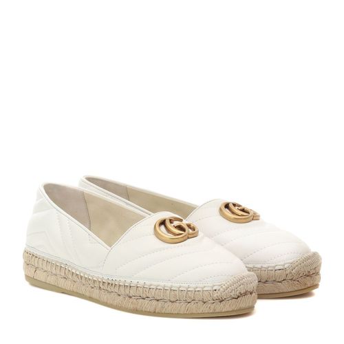 Gucci Leather Espadrille With Double G White 551890 Bko00 1000 - Image 1