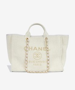 Chanel Small Deauville Canvas Tote 34Cm