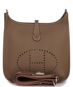 Hermes Evelyne Iii Pm Etoupe Clemence Palladium Hardware