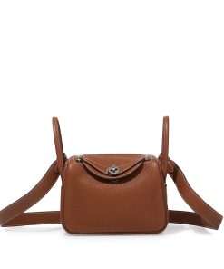 Hermes Gold Clemence Mini Lindy 30 Palladium Hardware
