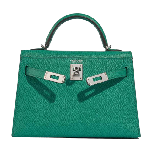 Hermes Kelly Pochette Vert Vertigo Gold Hardware - Image 3